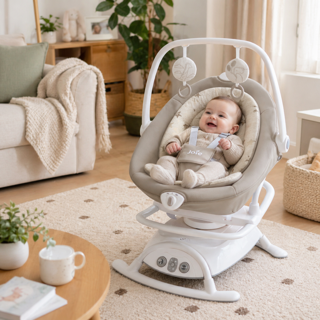 Leagan cu jucarii si melodii Sansa Cosmo Tan